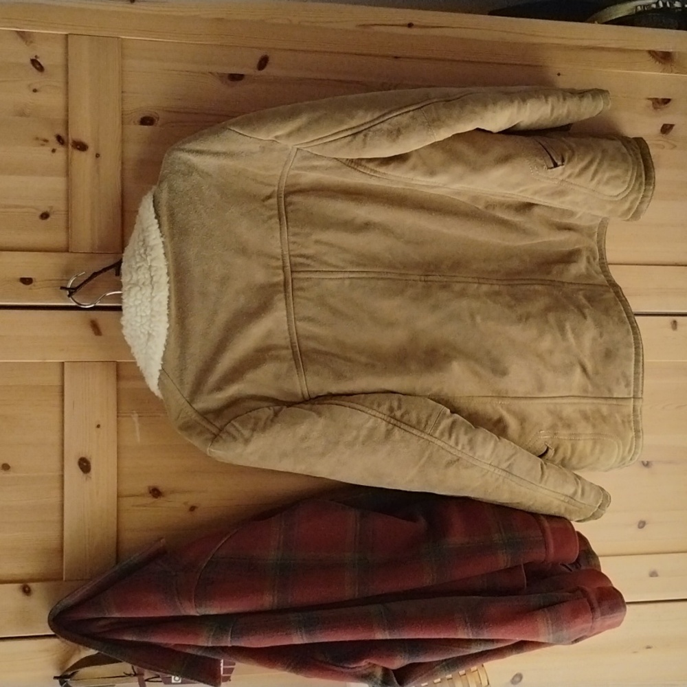 🦌 BUCKSKIN EUC Vintage SEARS The LEATHER SHOP  SHEARLING 😎 RARE UniSex - Picture 6 of 12